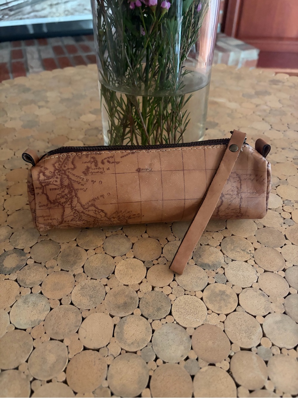 Patricia Nash Isla Oblong Leather Case on Map Print
